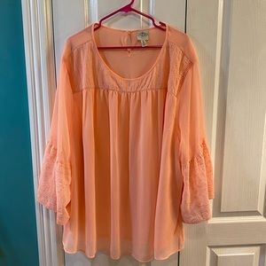 Peach blouse from St. John’s Bay NWT 4x